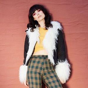Valfre Miranda denim vegan fur jacket